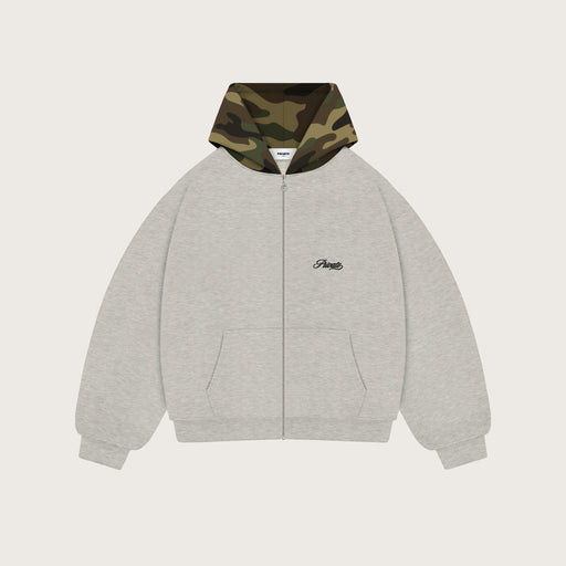 CAMO HOOD ZIPPER