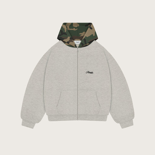 CAMO HOOD ZIPPER