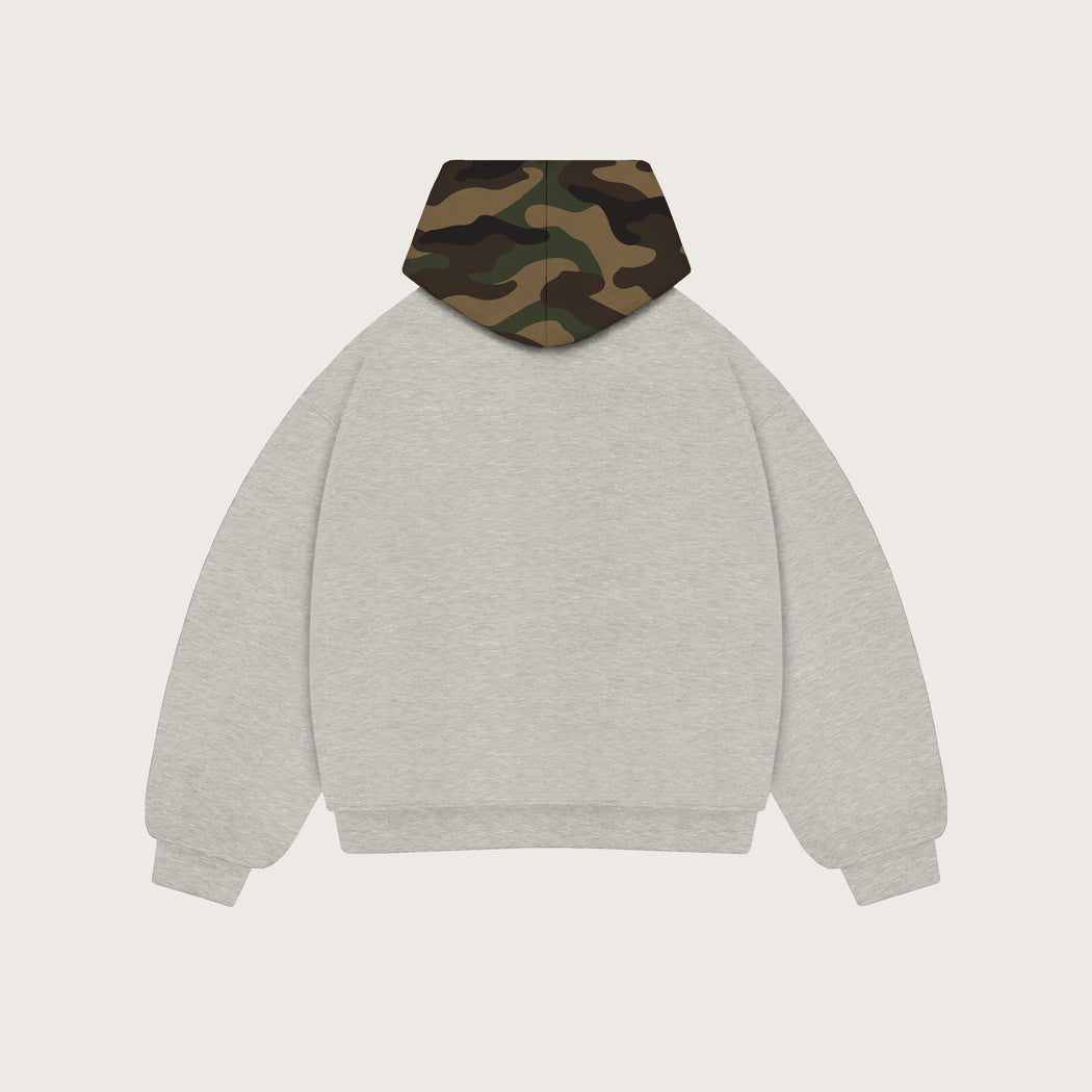 CAMO HOOD ZIPPER