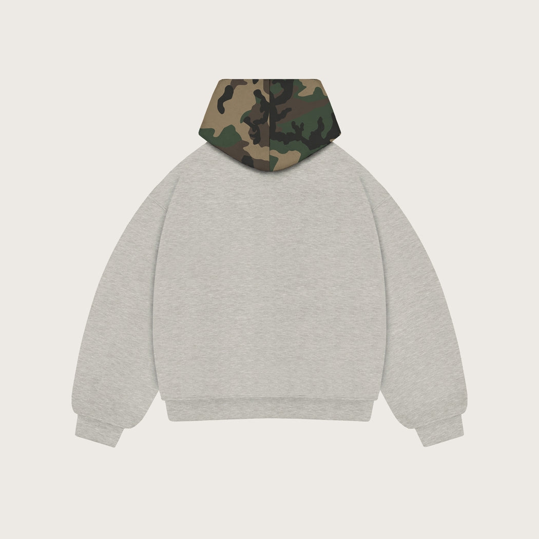 CAMO HOOD ZIPPER